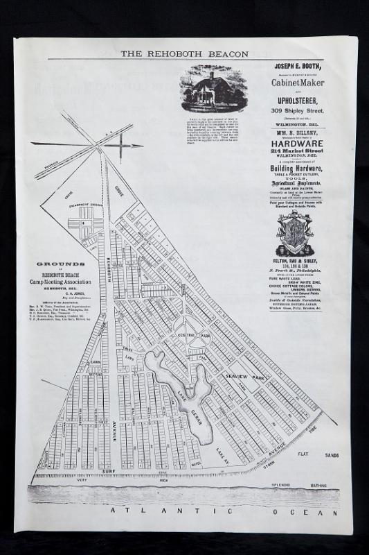 Rehoboth Museum To Mark 150th Anniversary Of Camp Meeting Founding Jan   Rehoboth Beach Camp Meeting Association Map Courtesy Delaware Public Archives 